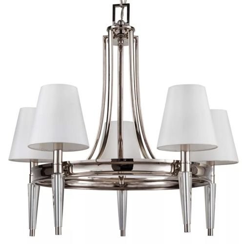 Одноярусная люстра в стиле ампир Manteo 26 Wide 5 Light, полированный никель