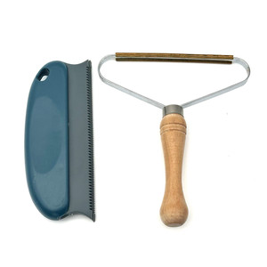 Pet Grooming Tools Set Wooden Handle Shedding Blade & Lint Remover Comb