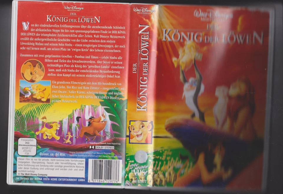 Walt Disney Meisterwerk-Der KÖNIG DER LÖWEN-2 Oscars-4 011846 129776 - Bild 1 von 1
