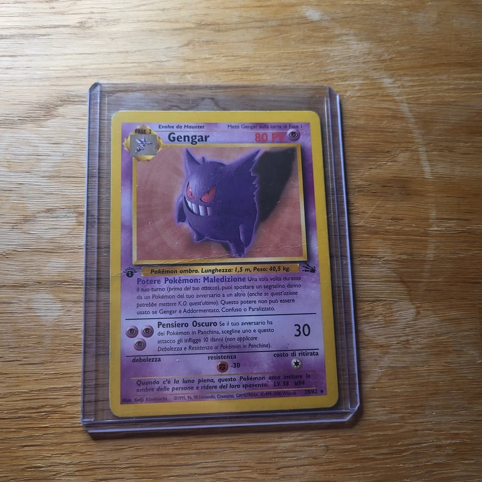 Retro Pokemon Karte Gengar 20/62 Fossil 1 .Edition - Bild 3 von 4