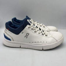 On Mens The Roger Advantage White Leather Tennis Shoes Sneakers Size 8.5