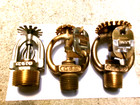 3 Vintage  brass fire sprinkler heads — photo 1