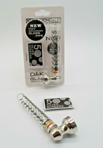 1 X Glass Pipe Smoking Best Quality & Free 5 Screens Choose Design UK Seller - Picture 16 of 25