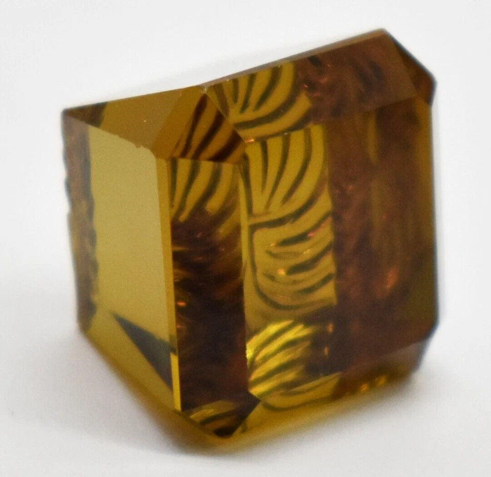 Lab Smoky Quartz Octagon Faceted Carvings Carved 14 mm X 12 mm Size Available. - Image 2 of 4