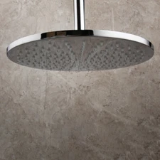  9" 10" Bathroom Round Rainfall Shower Head Chrome Wall Mounted Shower Faucet