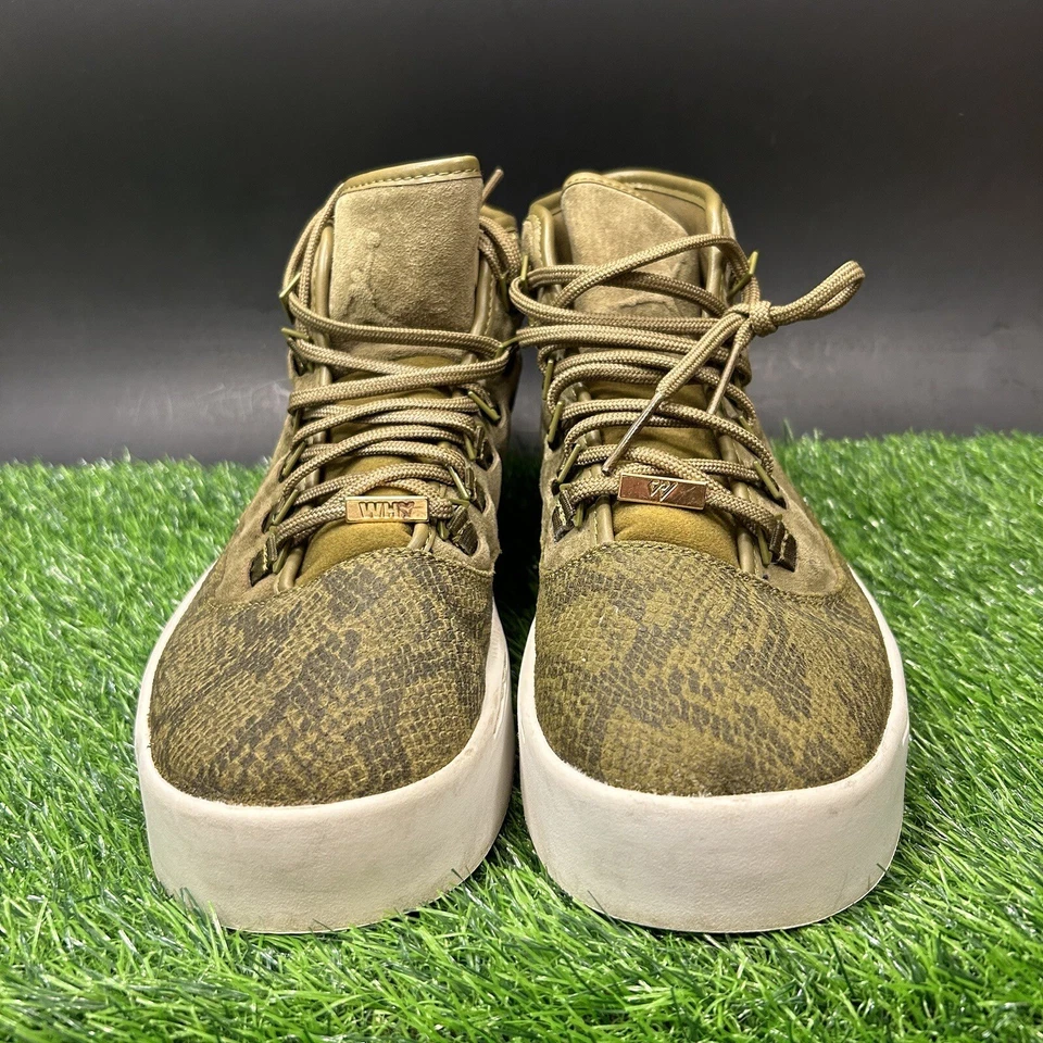 Nike Air Jordan Westbrook Hombres 13 Verde Blanco Zapatos Tenis Piel de Serpiente Parte Superior Alta Foto 2 de 4
