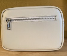 Woman's Beige Medium Faux Leather Crossbody /Shoulder Bag w/ Detachable Strap