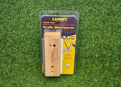Lansky 4-Rod Diamond/Ceramic Turn Box Knife Sharpener Medium Fine Grit - TB-2D2C