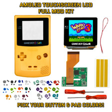 Nintendo Game Boy Color GBC AMOLED OLED Touchscreen LCD Mod Kit DANDELION YELLOW