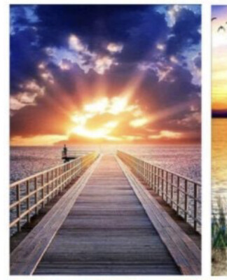 Diamond Painting Kit Sonnenaufgang am Ende des Pier Bohrers Werkzeuge Multi Pick-up Werkzeug Wachs