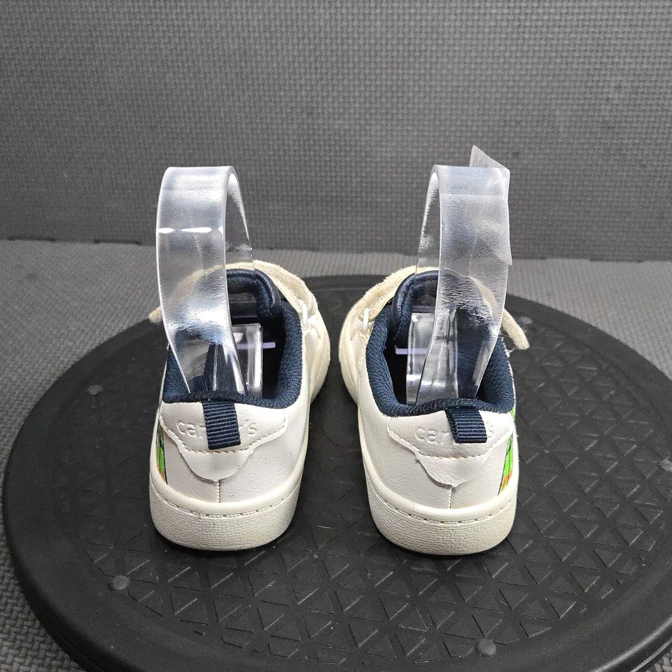 Zapatos Carter's Flagger Niño Pequeño Talla 8 Blanco Gancho y Lazo Playa Estampado Tenis Foto 4 de 4