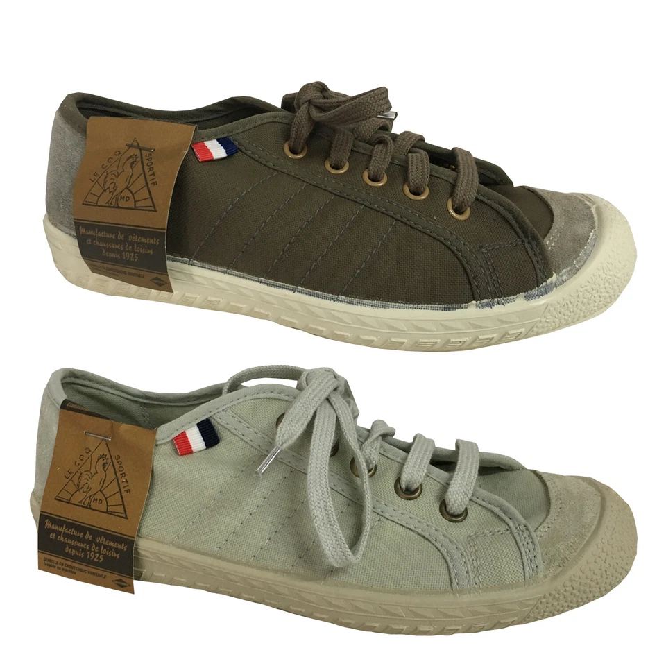 Baskets Femme LE COQ SPORTIF WORKER en Toile Semelle Caoutchouc Militaire 37 - Photo 1/1