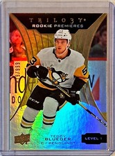 Teddy Blueger 2020 Upper Deck Trilogy Rookie Premier Level 1 #73 /999 Penguins
