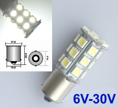 1 Stück Auto 6V-30V 1156 BA15S 24 SMD LED Blinker Stand Rücklicht KFZ 6000K