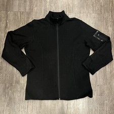 BARBOUR Black Fleece Jacket Full Zip Pocket o...