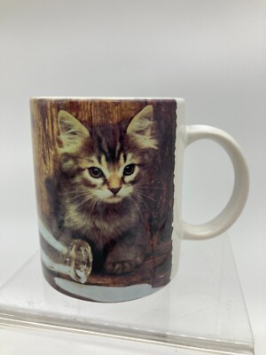 ''Don't Cry Over Spilled Milk'' Kitten Cat Coffee Mug Cup