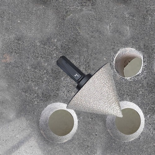 2" Diamond Beveling Chamfer Cone Milling Bit Tile Countersink Hex Enlarge Hole - Picture 3 of 5