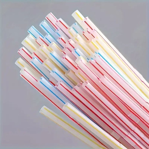Plastic Wrapped Flexible Straws Bendy Black Colourful Clear Recyclable Drinking - Picture 8 of 18