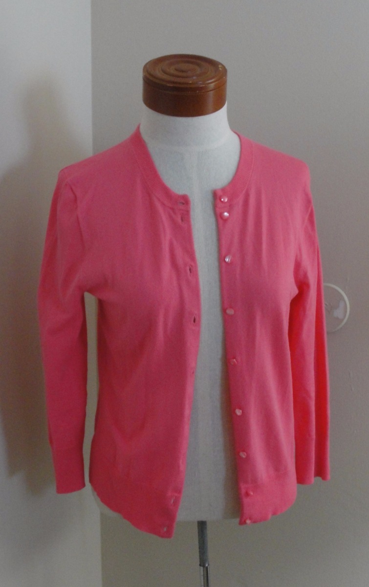 J CREW Jackie Cardigan Shocking Pink Hot S Small 2 4 6 Sweater Top Twin