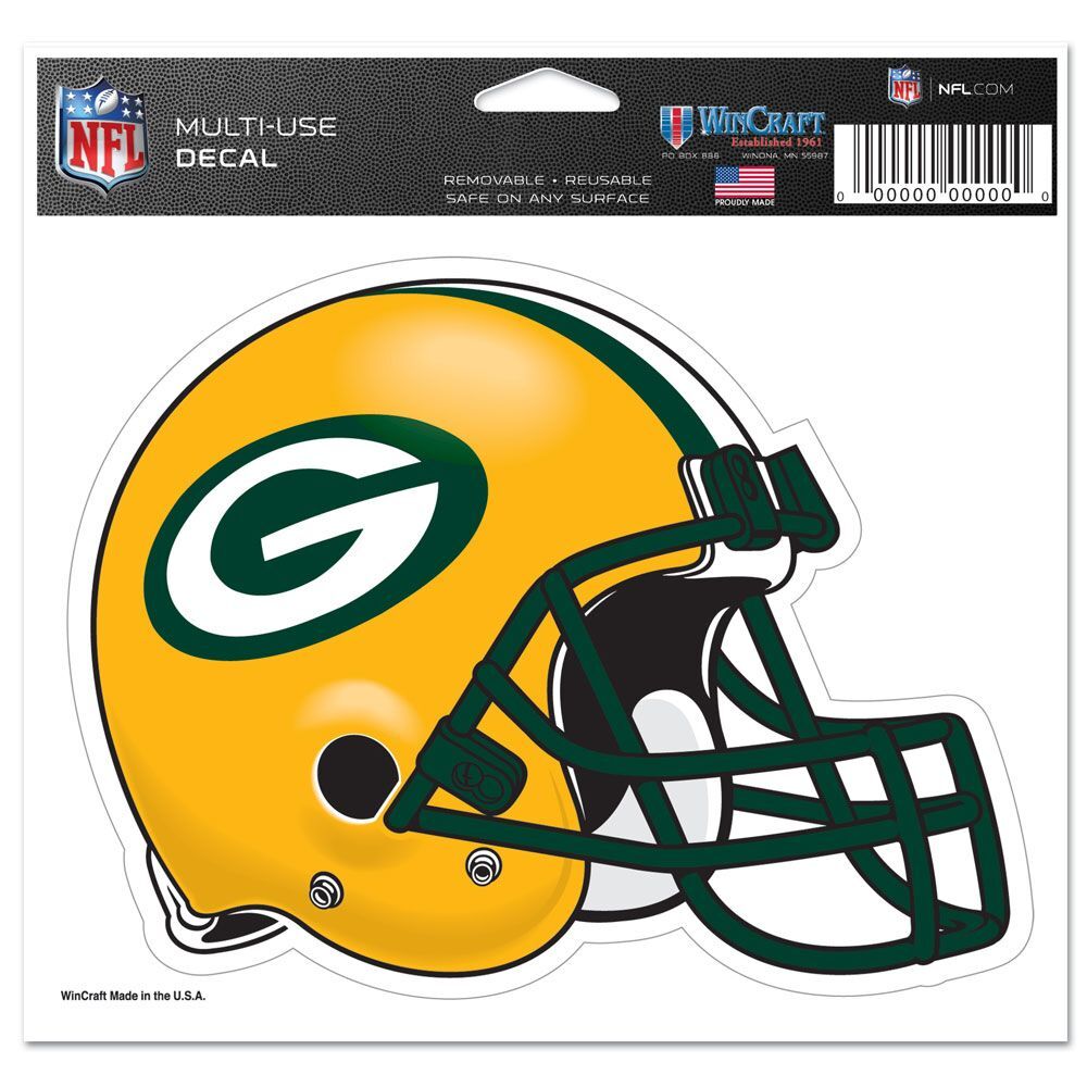 Цветная наклейка на шлем Green Bay Packers 5x6