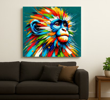 Image of Vibrant Monkey Canvas – Stunning Wall Art with Premium Texture