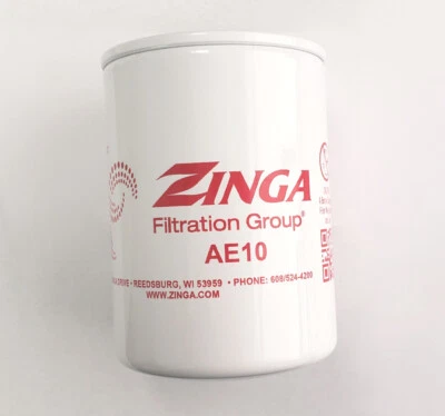 ZA AE-10 - Zinga Spin on Filter 10 Micron 1" - 12 Threads 3.8" Diameter 5.8" Tal