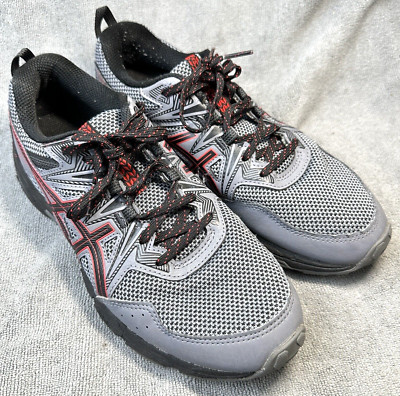Asics Sneakers Women 7.5 Gel Venture 8 Gray Striped Lace Up