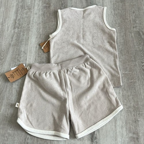 Easy Peasy NWT Sailboat Terrycloth Beige Tank & Shorts Matching Set Kids 4T - Picture 2 of 7