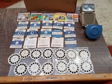 Vtg GAF 1969 Talking View Master  Model H Lighted 66-81  63 Assorted Reels