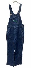 Vtg Key Imperial Blue Denim Bib Overalls 44 X 29 Bib Farmer Zipper Fly NOS