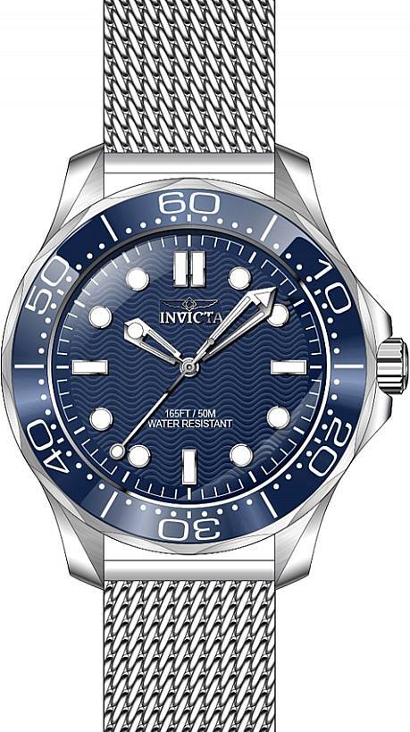 Мужские кварцевые часы Invicta Pro Diver с синим циферблатом 45981