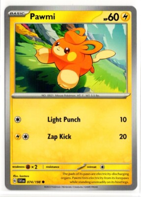 Pokemon Scarlet Violet Base SV1 074/198 Pawmi