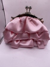 Borsa pochette rosa con volant tracolla poliestere ballo elegante BL2
