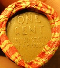 Lincoln Wheat Penny Roll  Capped with 1909 VDB and Unc Looking Wheat Cent Ends