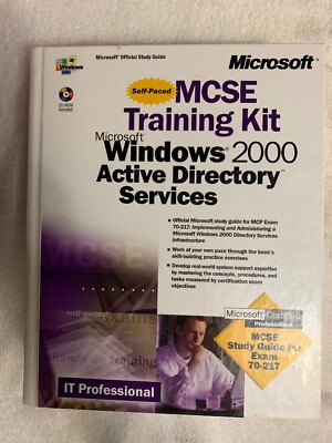MCSE Training Kit Microsoft Windows 2000 Active Directory Svcs CD Exam 70-217