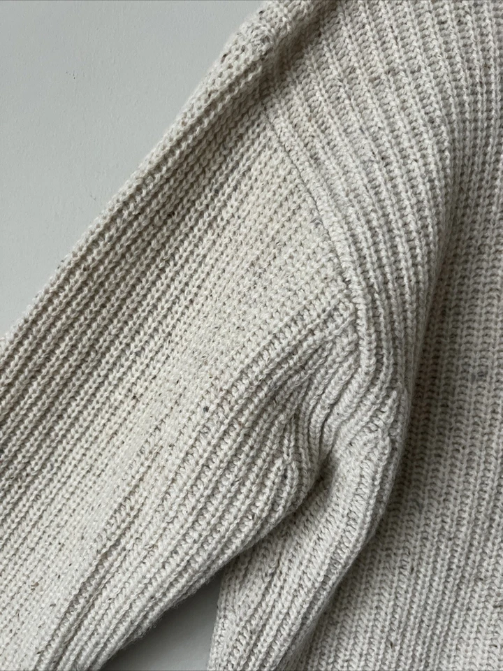 J. Crew Marled Turtleneck Sweater Dress Size XS Merino Wool Blend Cozy Oatmeal - Image 4 of 4