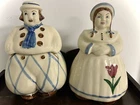 Shawnee Pottery Vintage 1942 Dutch Boy & Girl Cookie Jars USA Jack & Jill Set