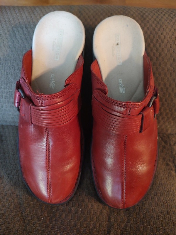 Patty Jordan Burgundy Clark Clogs Women's Size 7M
