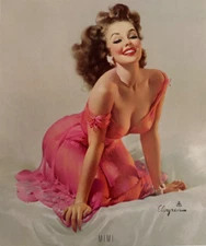 Mimi, Gil Elvgren 13x11 Brown and Bigelow Pin-Up Print, Gorgeous Brunette