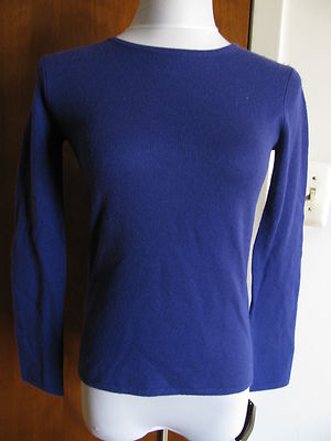 Evelyn Women's Purple 2Ply Cashmere Sweater Size PP 