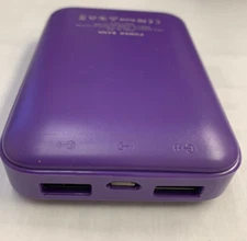 PowerBank B12: 2 USB Ports, 1 Charging Port Battery 3.7V/6000mAh/22.2Wh - Purple