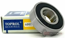 TOPROL 6001 2RS BALL BEARING, RUBBER SEALED 6001 DDU  12x28x8mm
