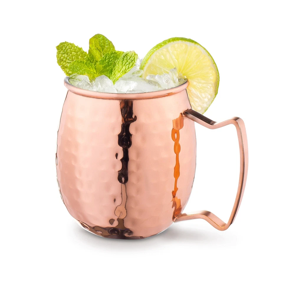 Auténtico juego de tazas de cobre Moscow Mule | Utensilios clásicos para refrescar Bevera Foto 2 de 2