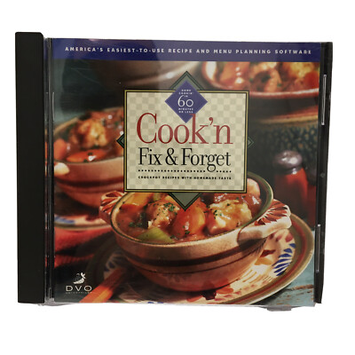 Cook n Fix & Forget Crockpot Recipes with Homemade Taste PC CD-ROM 2000