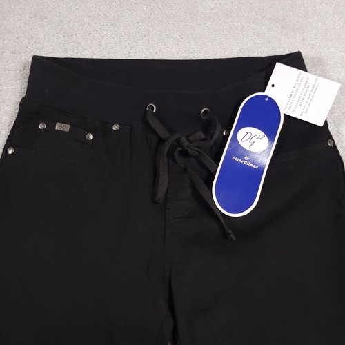DG2 by Diane Gilman Stretch Pull On Ankle Jeggings Black Size PXS Drawstring - Picture 9 of 15