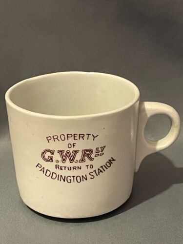 Early GWR Cup Great Western Railway Return to Paddington Station.