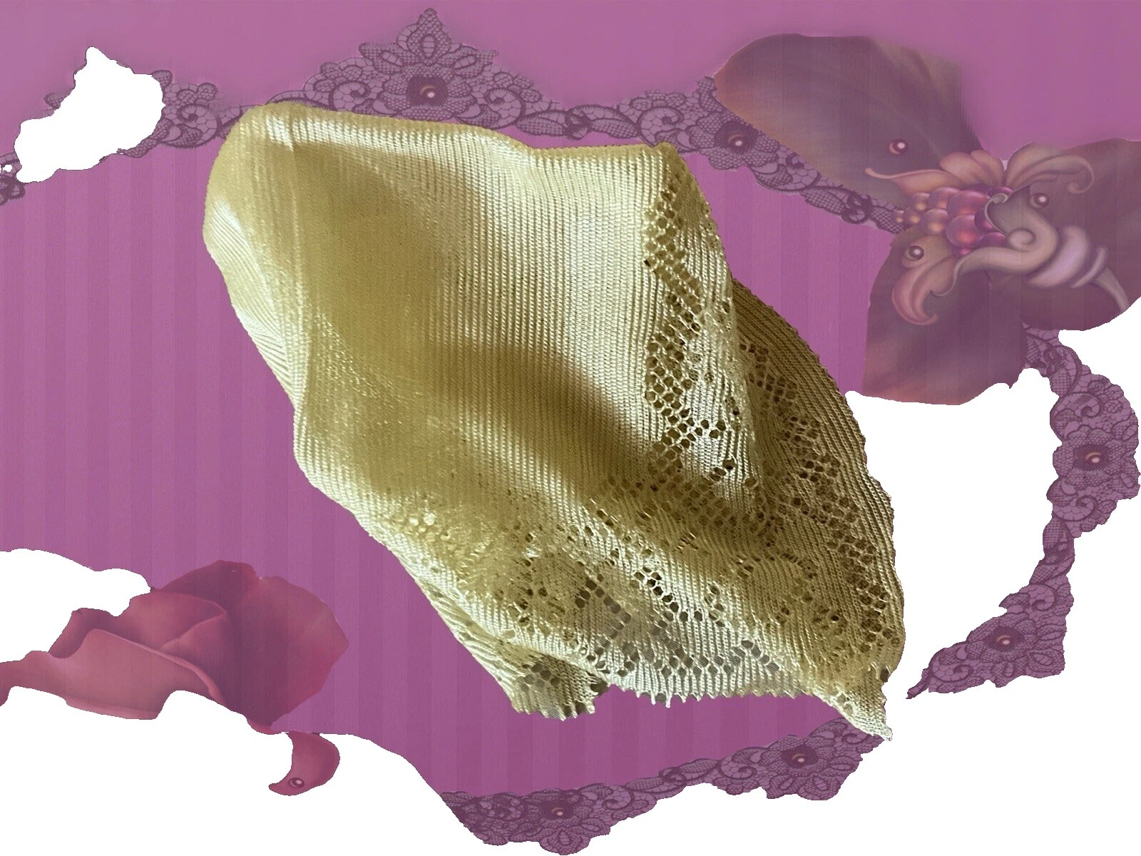 Synthetic Vintage Plain & Solid Handkerchiefs