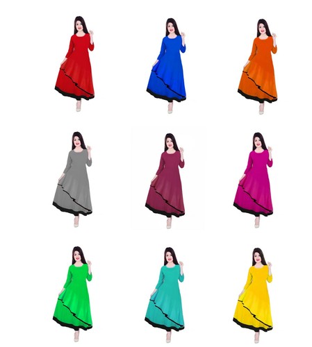 Indian Women Long Dress Casual Cotton 