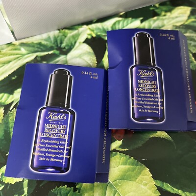2xKIEHL'S Midnight Recovery Concentrate Oil ~ .14 fl oz / 4 ml