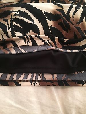 Robe Imprimé Tigre MUSE Taille 8 - Col Rond, Manches Courtes, Stretch - Occasion Très Bon état
